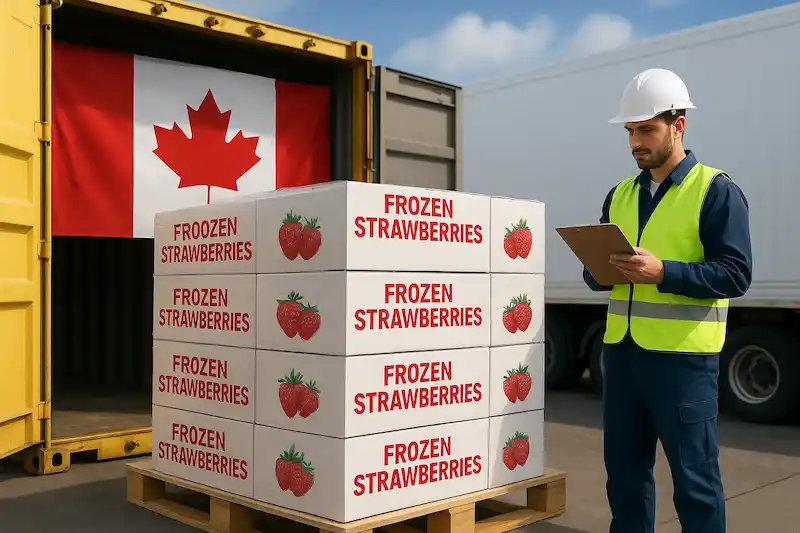 import frozen strawberries Canada